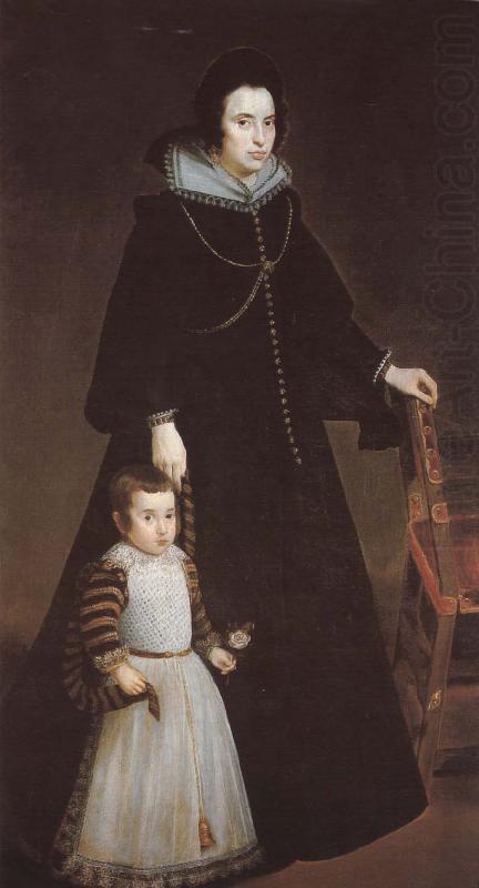 VELAZQUEZ, Diego Rodriguez de Silva y Princess and her son china oil painting image
